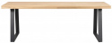 Ruokapöytä \'Brooklyn\' 220x95cm - Tammi/Musta U-jalat