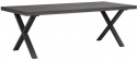 Ruokapöytä \'Brooklyn\' 220x95cm - Tummanruskea/X-jalat