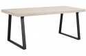 Ruokapöytä \'Brooklyn\' 170x95cm - Valkopigmentoitu/Musta U-jalat