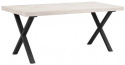 Ruokapöytä \'Brooklyn\' 170x95cm - Valkopigmentoitu/Musta X-jalat