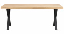 Ruokapöytä \'Brooklyn\' 170x95cm - Tammi/Musta X-jalat