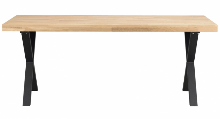 Ruokapöytä \'Brooklyn\' 170x95cm - Tammi/Musta X-jalat ryhmässä Huonekalut / Pöydät @ Reforma (119839)