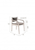 Tuoli \'Torrance\' Käsinoja - Beige/Ruskea