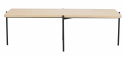 Soittopöytä \'Shelton\' 145x60cm - Valkopigmentoitu tammi