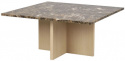 Soittopöytä \'Brooksville\' 90x90cm - Ruskea/Valkoinen pigmentoitu