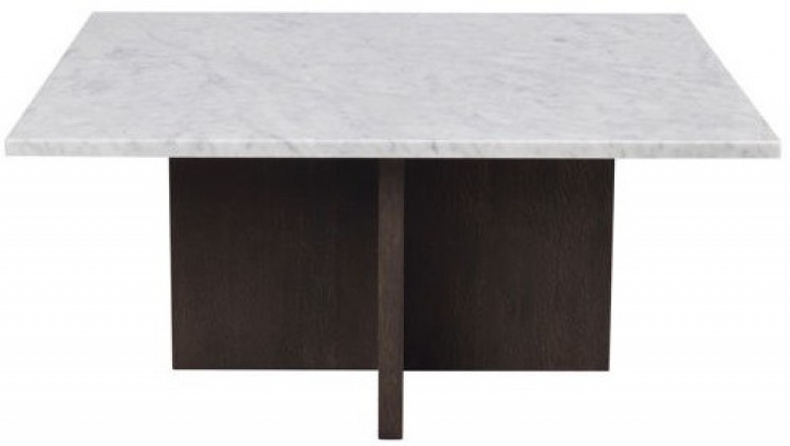 Soittopöytä \'Brooksville\' 90x90cm - Valkoinen/Ruskea ryhmässä Huonekalut / Pöydät / Pöytä @ Reforma (120791)