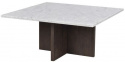 Soittopöytä \'Brooksville\' 90x90cm - Valkoinen/Ruskea