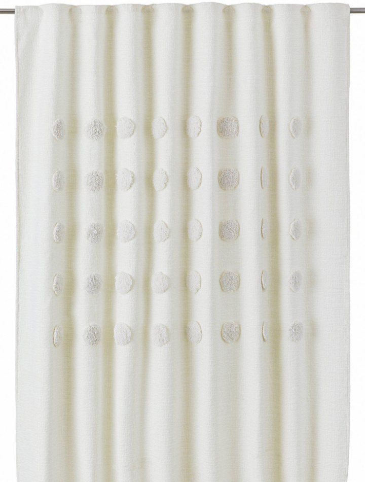 Verho \'Pom\' 140x280 - Offwhite ryhmässä Sisustus / Kankaat / Verhot @ Reforma (1227-20-002)
