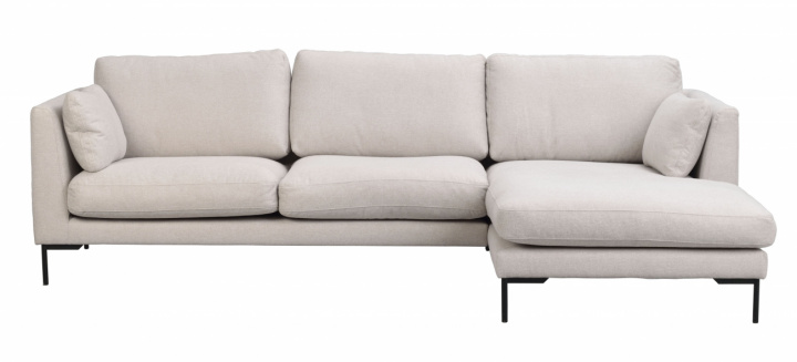 Sohva \'Corwin\' Chaise longue oikea - Vaaleanbeige ryhmässä Huonekalut / Sohvat / 3-istuttavat sohvat @ Reforma (129153)