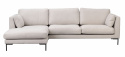 Sohva \'Corwin\' Chaise longue vasen - Vaaleanbeige