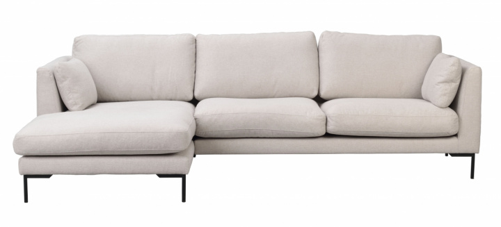 Sohva \'Corwin\' Chaise longue vasen - Vaaleanbeige ryhmässä Huonekalut / Sohvat / 3-istuttavat sohvat @ Reforma (129155)