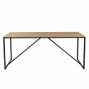 Ruokapöytä \'Vega\' 180x90cm - Luonnonvärinen/Musta
