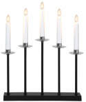 Adventtikynttilänjalka \'Greta\' - Musta/Hopea