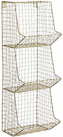 Seinähylly \'Wire\' - Messinki/Rauta