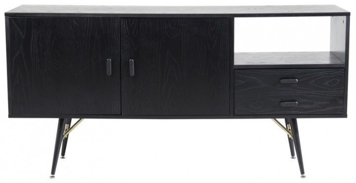 Lipasto \'Glomma\' 160x80cm - Musta ryhmässä Huonekalut / Hyllyt & säilytys / Lipastot @ Reforma (15025-188)