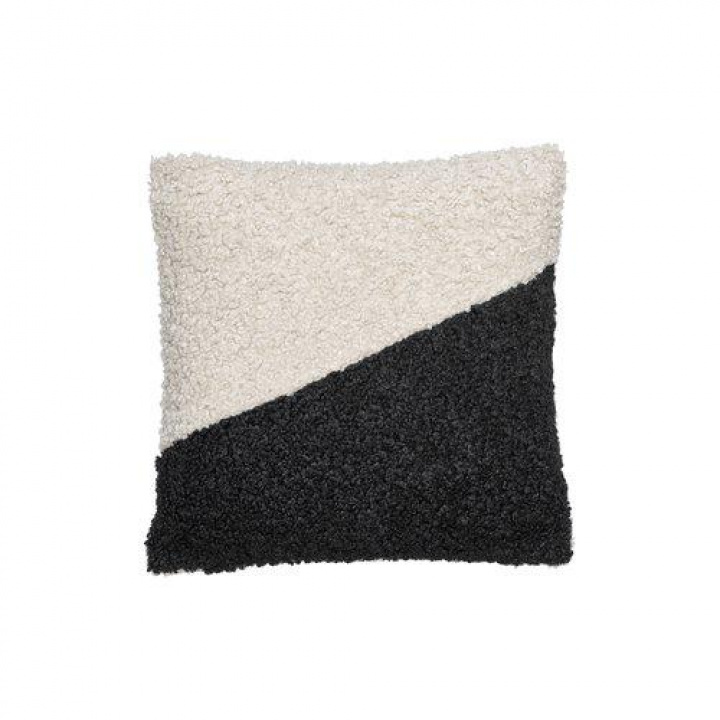 Tyynynpäällinen \'Teddy\' 45x45 - Musta/Valkoinen ryhmässä Sisustus / Kankaat / Tyynynpäälliset @ Reforma (1588-47-009)