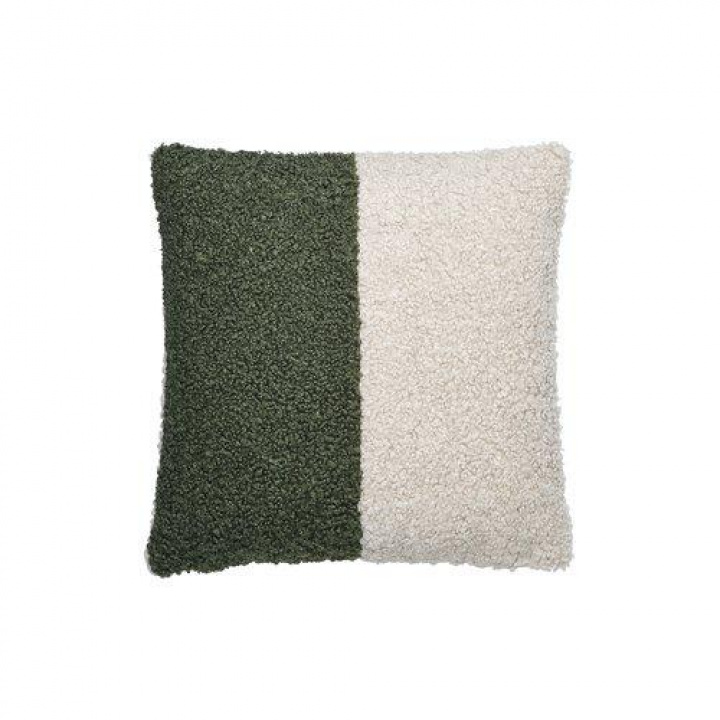 Tyynynpäällinen \'Teddy\' 45x45 - Vihreä/Valkoinen ryhmässä Kampanja / Sisustus / Kankaat @ Reforma (1588-47-177)