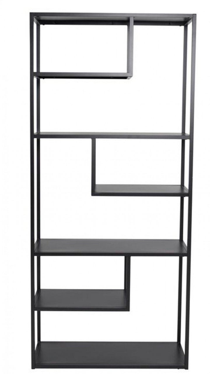 Hylly \'Staal\' 85x188cm - Musta ryhmässä Huonekalut / Hyllyt & säilytys / Kirjahyllyt @ Reforma (18076-208)