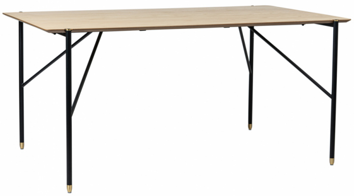 Ruokapöytä \'Hornstull\' 160x90cm - Tammi/Musta ryhmässä Huonekalut / Pöydät / Ruokapöytä @ Reforma (19787)