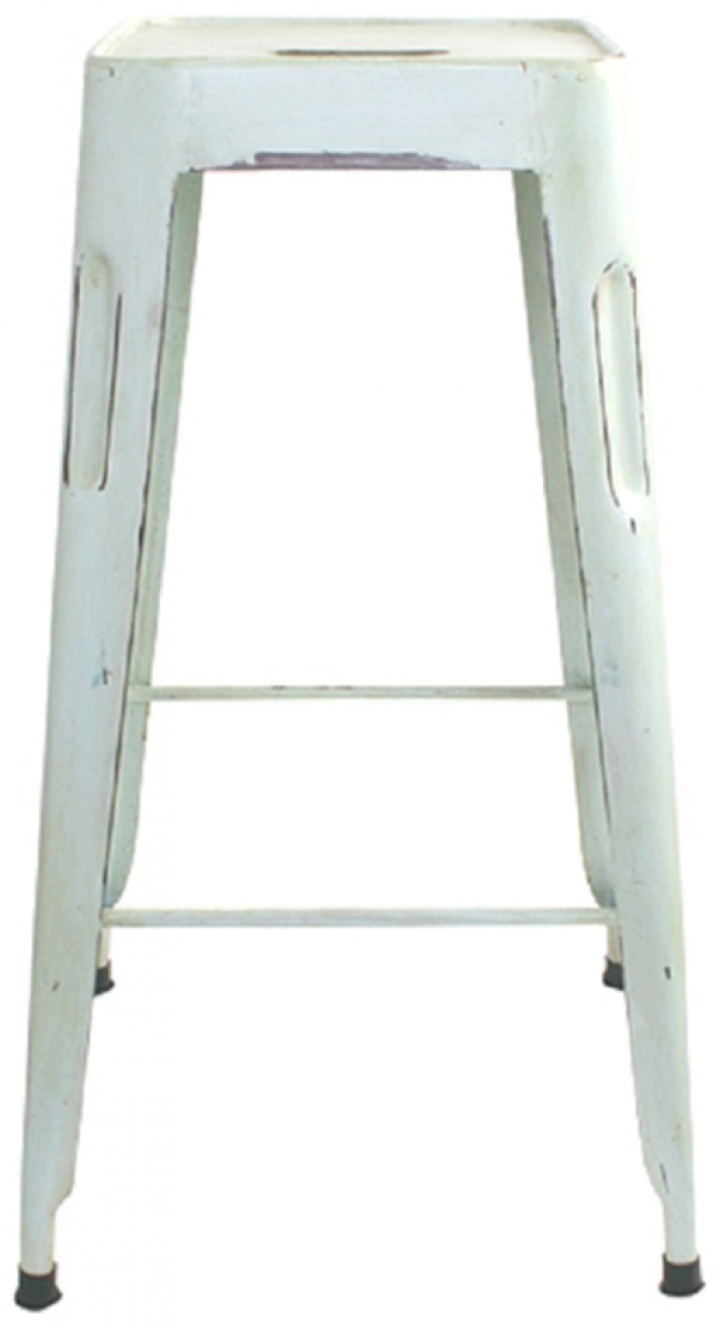 Jakkara \'Marseille\' 70cm - Vintage valkoinen ryhmässä Huonekalut / Istumakalusteet / Baari-tuolit @ Reforma (2008-White-II-L)