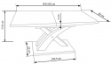 Ruokapöytä \'Sandor\' 160-220cm - Valkoinen