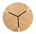 Soittopöytä \'Berga\' Pyöreä 86cm - Luonnollinen/Musta