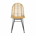 Tuoli \'Striped rattan\' - Luonnonvärinen/Musta