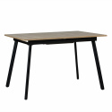 Ruokapöytä \'Albon\' 120-160x80cm - Musta/Tammi