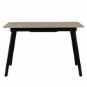 Ruokapöytä \'Albon\' 120-160x80cm - Musta/Tammi