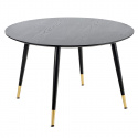 Ruokapöytä \'Noir\' Pyöreä 120cm - Musta/Kulta