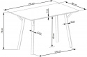 Ruokapöytä \'Barlog\' 140x80cm - Harmaa/Musta
