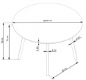 Ruokapöytä \'Barlog\' Pyöreä 100cm - Harmaa/Musta