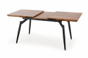 Ruokapöytä \'Cambell\' 140-180x80cm - Tammi/Musta