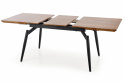 Ruokapöytä \'Cambell\' 140-180x80cm - Tammi/Musta