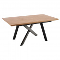 Ruokapöytä \'Capital\' 160-200x90cm - Musta/Tammi