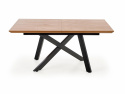 Ruokapöytä \'Capital\' 160-200x90cm - Musta/Tammi