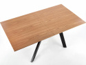 Ruokapöytä \'Capital\' 160-200x90cm - Musta/Tammi