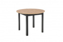 Ruokapöytä \'Bjurholm\' 102-142x102cm - Luonnonväri/Musta
