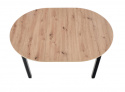 Ruokapöytä \'Bjurholm\' 102-142x102cm - Luonnonväri/Musta