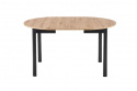 Ruokapöytä \'Bjurholm\' 102-142x102cm - Luonnonväri/Musta