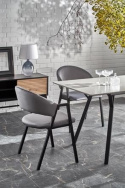 Ruokapöytä \'Viksten\' 140-180x80cm - Musta/Harmaa