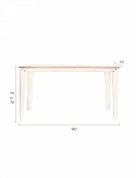 Pöytä \'Scuola\' 170x70cm - Musta