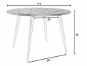 Ruokapöytä \'Mo\' Pyöreä 110cm - Teak/Rauta