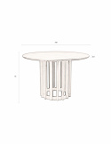 Pöytä \'Barlet\' Pyöreä 120cm - Luonnonvärinen