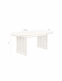 Laajennettava pöytä \'Barlet\' 200-240x90cm - Pähkinä