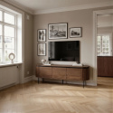 Tv-taso \'Kärra\' 160x40cm - Pähkinä/Musta