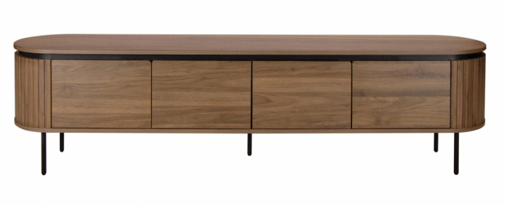 TV-taso \'Kärra\' 200x40cm - Pähkinä/Musta ryhmässä Huonekalut / Hyllyt & säilytys / TV-tasot @ Reforma (2373-walnut)