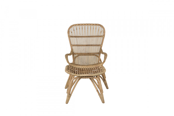 Nojatuoli \'Ella\' – Luonnonvärinen/Valkoinen ryhmässä Huonekalut / Ulkokalusteet / Ulkotuolit @ Reforma (2571-6011)