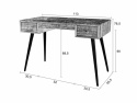Työpöytä/Sivupöytä \'Leo\' - Teak/Rauta