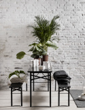 Pöytä ja penkit \'Garden\' 160x60cm - Musta